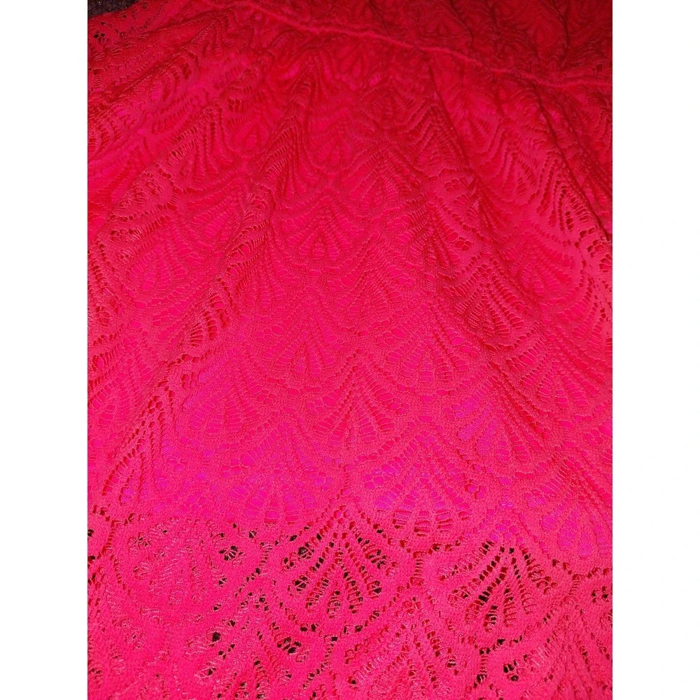 Kensie Girls Coral Pink Lace Handkerchief Hem Sleeveless Party Dress Size 12